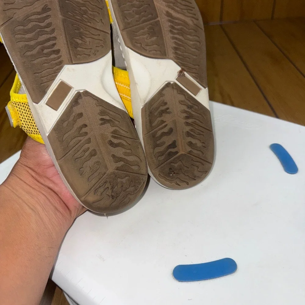 Eddie Bauer Saratoga Yellow‎ Sport Slide Sandals Womens 7.5 Adjustable Straps